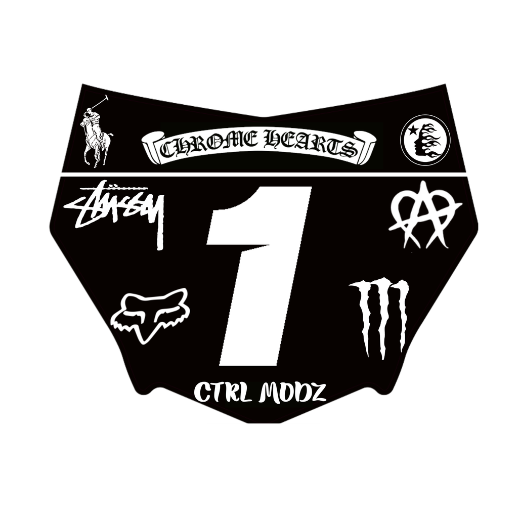 Motocutz front number plate decal Customize