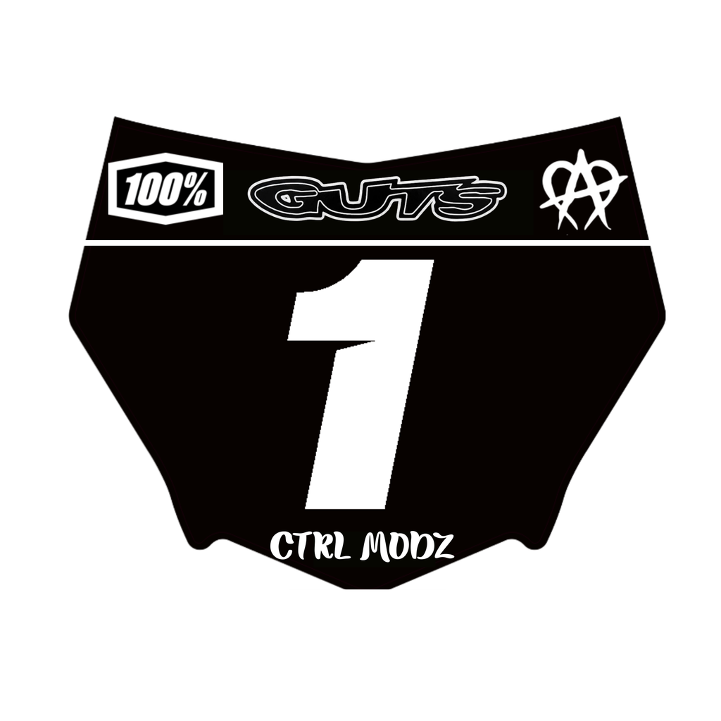 Motocutz front number plate decal Customize